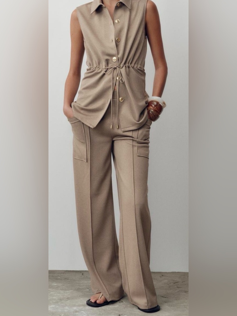 NWT Zara Twill Pocket Pants